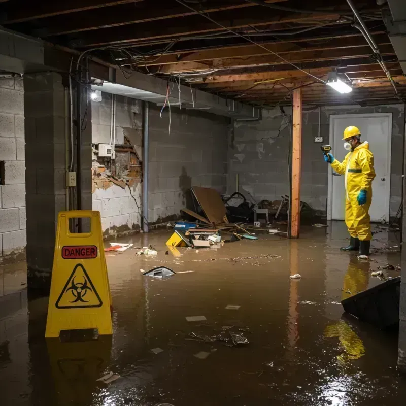 Flooded Basement Electrical Hazard in Browns Point, WA Property